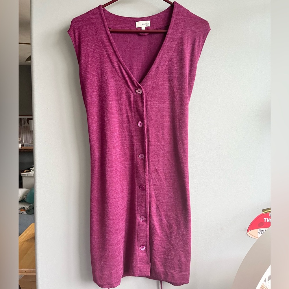 Wilfred Free Magenta Colour Dress with Tie